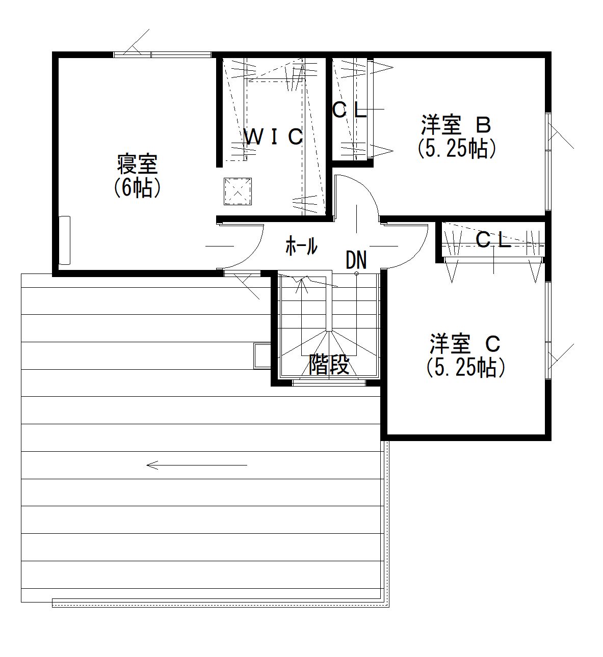 間取り：の2F