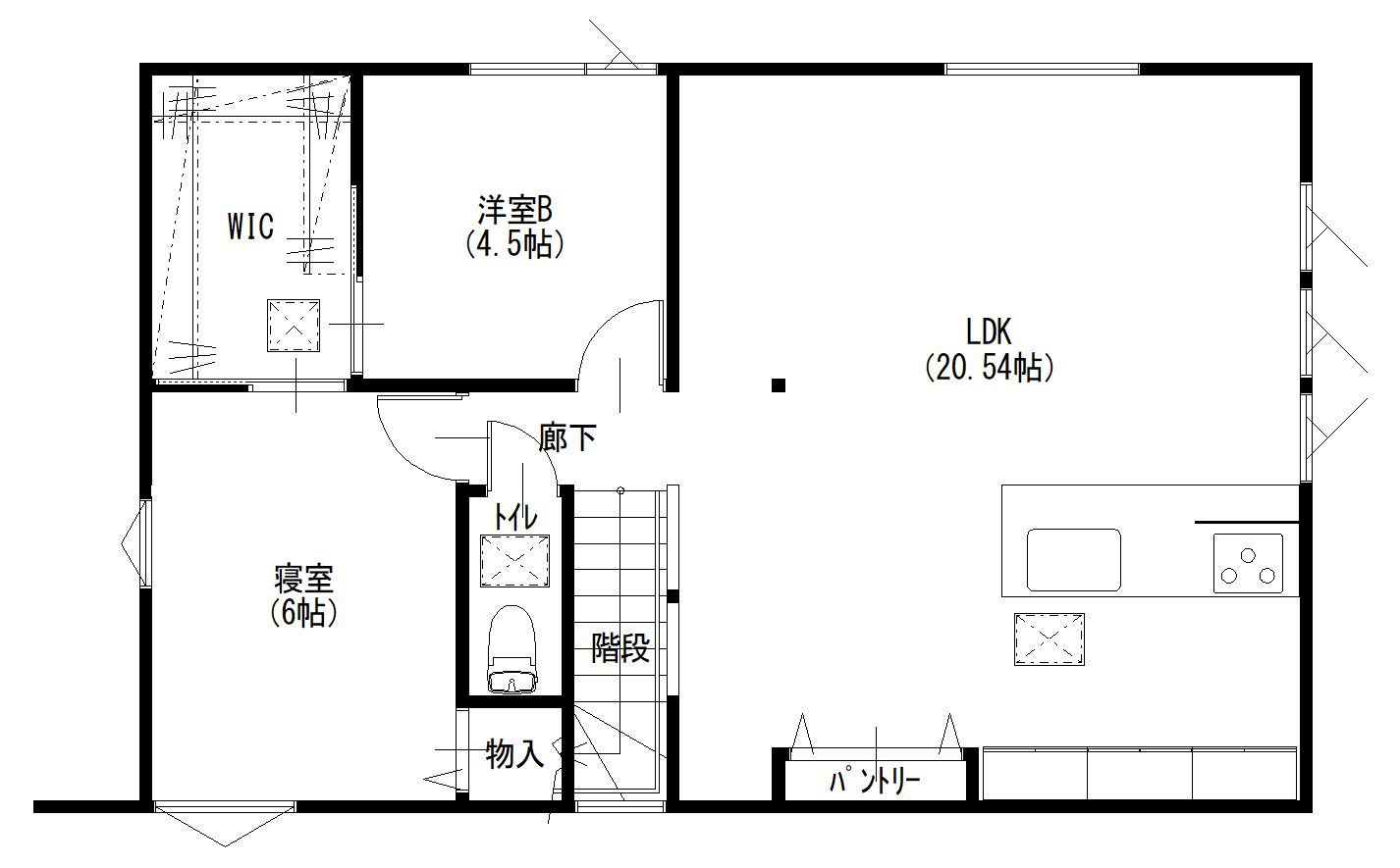 間取り：の2F