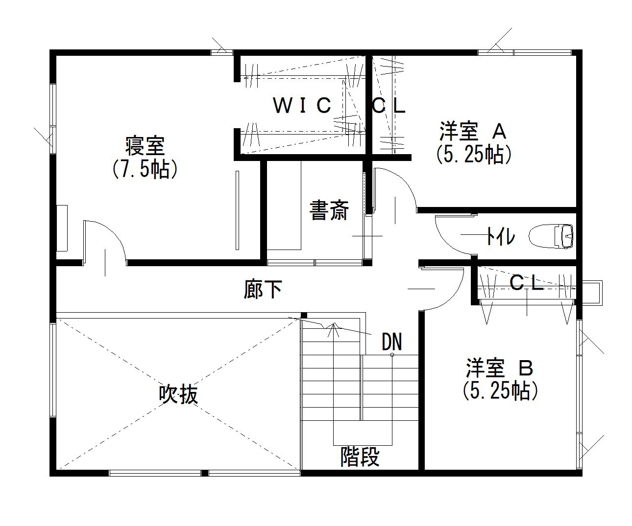 間取り：の2F